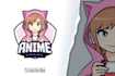 design a professional anime style gaming logo