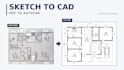 convert PDF or sketch to autocad floor plans