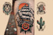 create old school or traditional tattoo style design