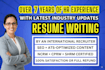 provide professional resume writing services in 12 hours