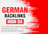 do german contextual backlinks on de websites high da