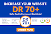 increase ahrefs dr, domain rathing 70 plus