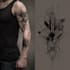 create sleeve tattoo design in geometric style