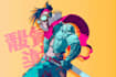 design anime character , cyberpunk character