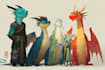 make illustrate your dragon character