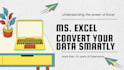 excel data entry, formatting, and PDF to excel conversion