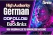 high quality german  da dofollow link germany link bulding