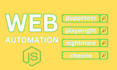 do web automation scrapping using node js puppeteer playwright nightmare cheerio
