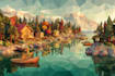 create low poly vector illustration
