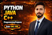 do python programming, java programming and cpp coding projects