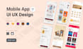 do design UI UX app design with wireframes or mockups