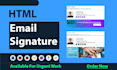 design clickable html email signature for outlook, gmail etc