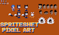 do 2d 8bit 16bit 32bit pixel art character animation sprites lofi loop gifs