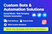 develop all social media bot, web automation bot, bot dev