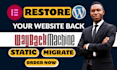 restore your website from wayback machine to wordpress