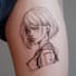 tattoo illustration anime style in lines
