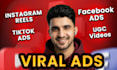 create high converting viral instagram reels tiktok, facebook ads and ugc videos