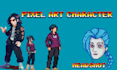 create pixel art animation, sprite sheet, character animation, game assets