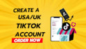 create a USA or UK tiktok account that will eligible for creativity beta program