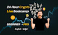 teach complete beginner crypto trading course within 24hr
