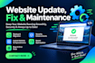 fix, update and maintain your website