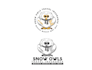design surprising snow owls logo