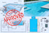 do swimming pool plan patio backyard layout stormwater calculation sediment plan