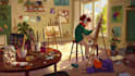 make aesthetic lofi loop animation, 2d music video, image animation, lofi girl