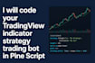 code your tradingview indicator, strategy, trading bot in pine script