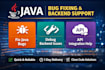 fix java bugs, backend errors, and API issues quickly