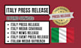 do italy press release italy PR writing italy distribution to italy media outlet