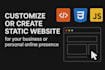 create and redesign responsive websites using HTML, CSS, javascript