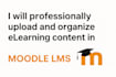 professionally upload and organize elearning content in moodle lms