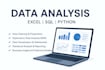 be your professional data analyst using excel, sql, python, and power bi