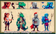 design medieval pixel art charaters for games and animations