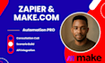 setup make com automation, zapier integromat make api integration pabbly connect