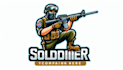design a soldier character logo with satisfaction guaranteed