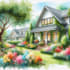 make an home into watercolor painting