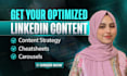 be your linkedin manager and content creator, carousel post design