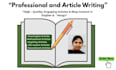 write deeply meaningful and heart touching articles