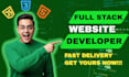 build website as full stack dev, front and backend developer