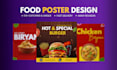professional food poster design eye catching and modern