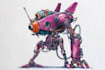 custom futuristic mecha robot character art