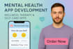 design a modern health application, fitness, mental health app with UI and UX