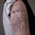 tattoo illustration anime style in lines