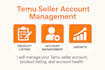 manage your temu seller account