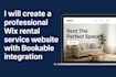 create a professional wix rental service website with booqable integration