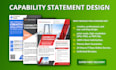 design a professional capability statement in 8 hours