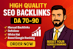 build high da SEO quality backlinks to boost google ranking and website traffic
