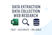do data extraction, data collection, web research, and data entry